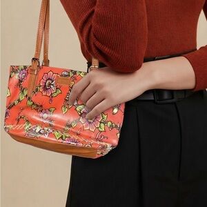 Sakroots Red/Pink Hand Bag with Bohemian Flair